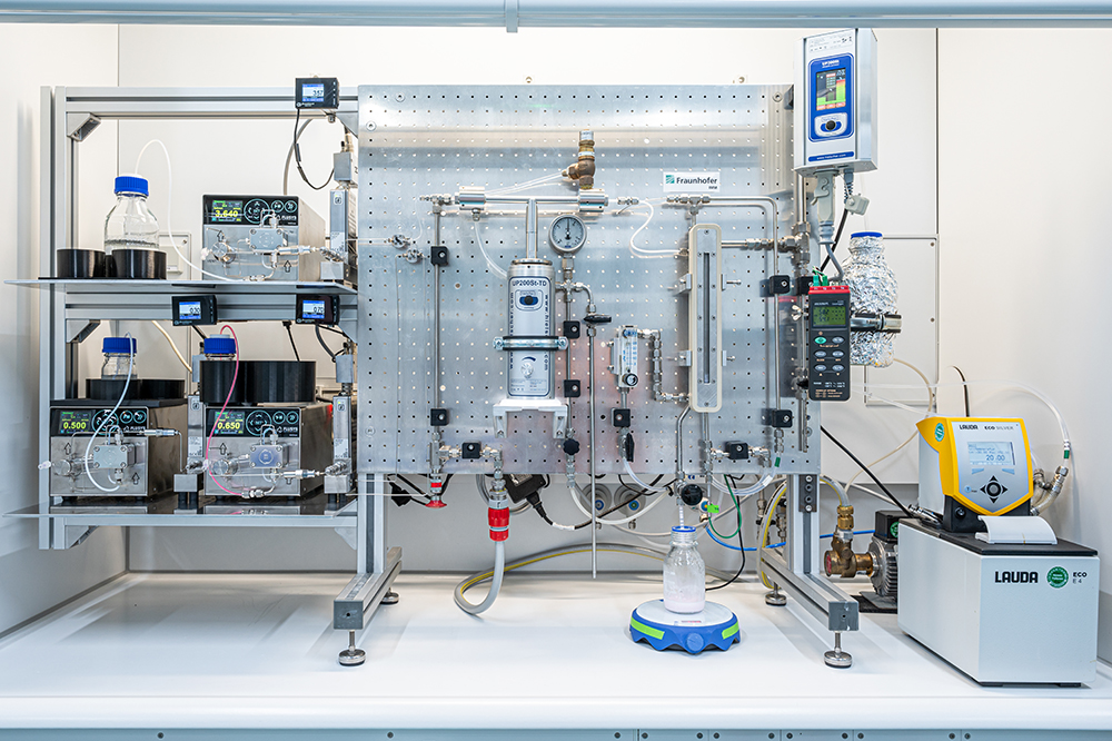 Setup for continuous encapsulation Setup for continuous encapsulation